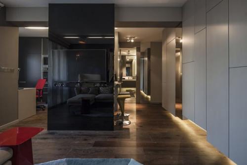 Мужской интерьер: дизайн квартиры холостяка 40 кв. 01