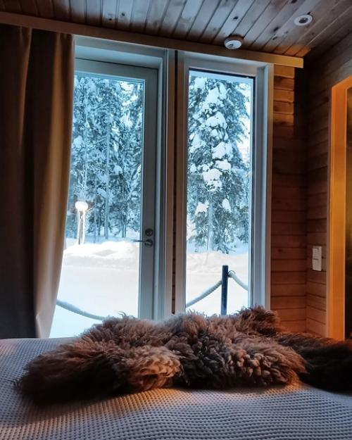 Уютное жилище в самом сердце зимней Финляндии, буквально утопающее в снегу. 02