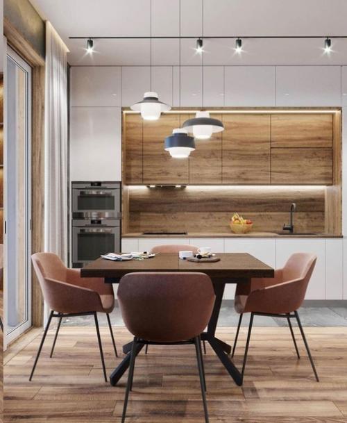 Современный дизайн кухни - гостиной. 01