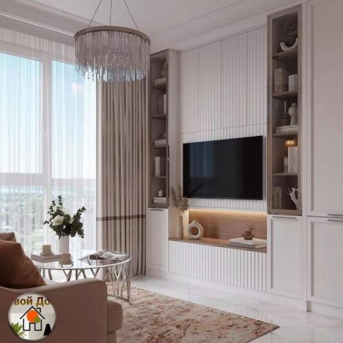 Модная и уютная кухня - гостиная кажется идеальной для любителей проводить время с семьей во время приготовления блюд. 04