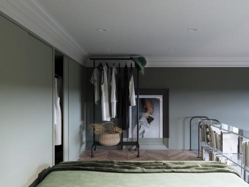 Двухуровневая студия в центре питера для девушки, живущей на два города и прибывающей в культурной столице примерно 50% года. 03