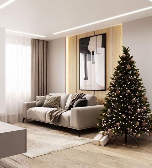 Лаконичная кухня - гостиная с грамотно подобранной палитрой. 04