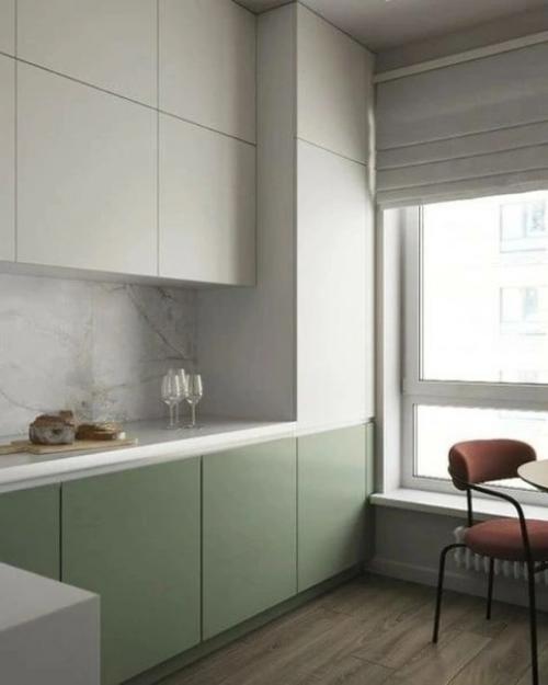 Очень приятная цветовая гамма в интерьере квартиры - студии. 02