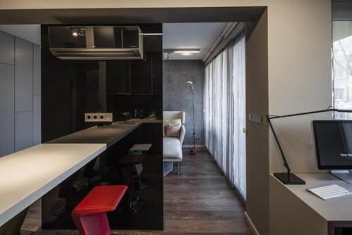 Мужской интерьер: дизайн квартиры холостяка 40 кв. 07