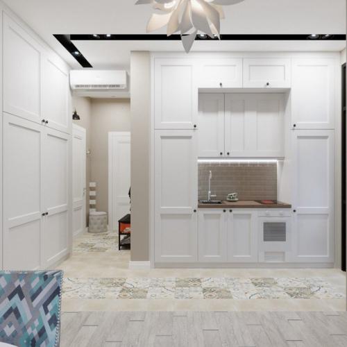 Дизайн - прoeкт квартиры - cтyдии, 27 кв. 02