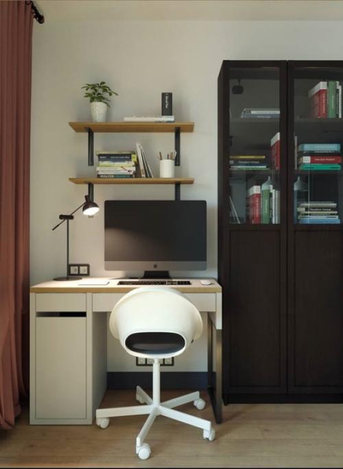 Интерьер с мятным акцентным цветом, который органично смотрятся в современном стиле. 02