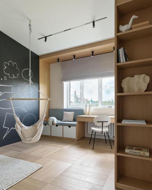 Реализованный интерьер светлой квартиры, площадью 75 кв. 04