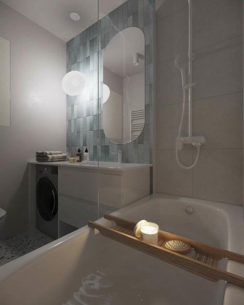 Очень приятная цветовая гамма в интерьере квартиры - студии. 08