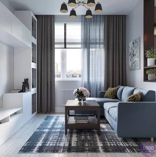 Кухня и гостиная - прекрасный вариант дизайна интерьера. 04