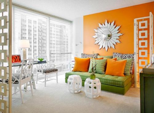 Оранжевый цвет в интерьере. 05