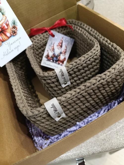 Представляю вашему вниманию вязаные корзины для хранения. 05