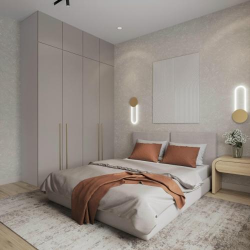 Проект однокомнатной квартиры 43 м 2 в Ханты-мансийске. 07