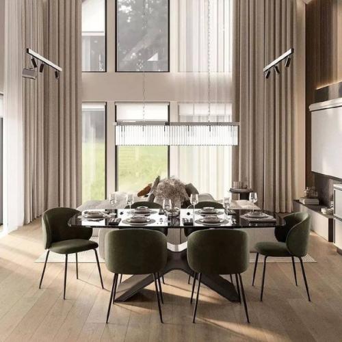 Интерьер этой кухни - гостиной получился стильным, современным, уютным и очень функциональным. 02