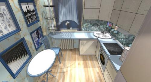 Дизайн маленькой кухни 6 кв. 08