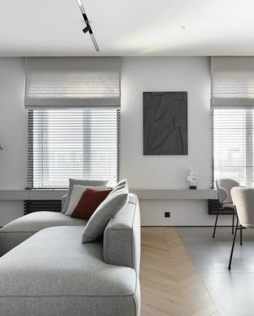 Дизайнеры Михаил новинский и Анастасия Кряжева, студия Mndesign, оформили пространство квартиры площадью 87 кв. 01