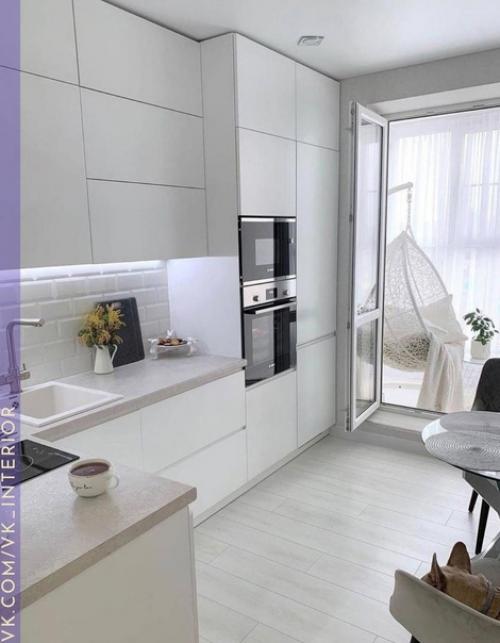 Современный интерьер. Выполнен в светлых тонах. 01