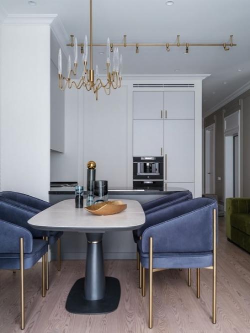 Интерьер кухни - гостиной в современном стиле. 05