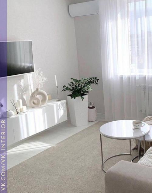 Современный интерьер. Выполнен в светлых тонах. 05