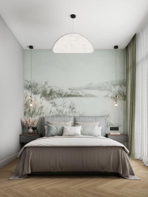 В интерьере спальни - 9, 7 кв.  