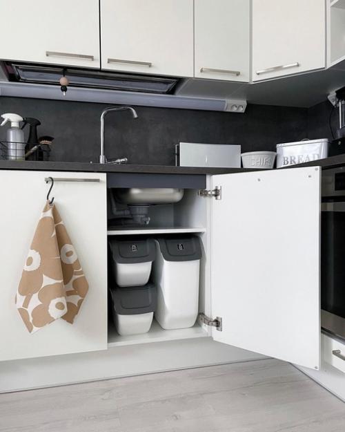 Черно-белые детали в интерьере финского дома. 07