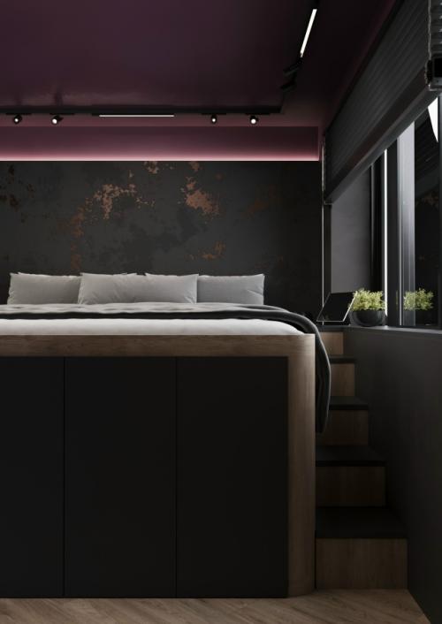 Оригинальный проект 1-комнатной квартиры 30, 3 м 2 для молодой женщины. 07