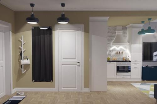 Владелица студии молодая девушка - стилист пожелала организовать пространство компактно и эргономично. 05