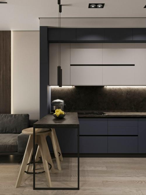 Проект 1-комнатной квартиры 46 м 2 в ЖК квартал на набережной Now в Москве. 01