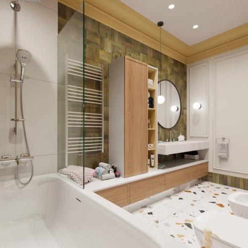 Ах какая чудесная вышла колористика у детского санузла! 02