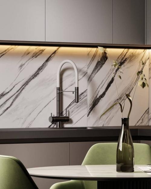 Современная кухня.  Красивый дизайн - проект кухни в современном стиле. 06