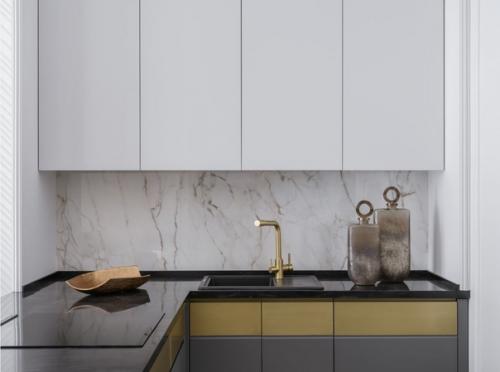 Интерьер кухни - гостиной в современном стиле. 03