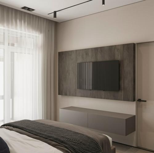 Проект 1-комнатной квартиры 46 м 2 в ЖК квартал на набережной Now в Москве. 09