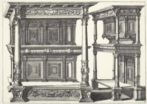 Старинное издание!  Verscheyden Schrynwerck als Portalen, Kleerkassen, Buffetten, Ledikanten, Tafels, Kisten, Stoelen, Bancken, Schabellen. 03