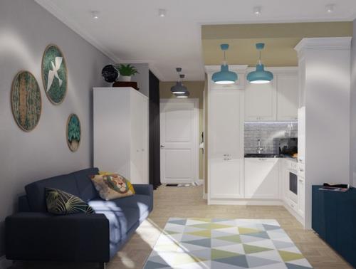 Владелица студии молодая девушка - стилист пожелала организовать пространство компактно и эргономично. 04