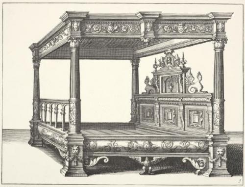 Старинное издание!  Verscheyden Schrynwerck als Portalen, Kleerkassen, Buffetten, Ledikanten, Tafels, Kisten, Stoelen, Bancken, Schabellen. 05