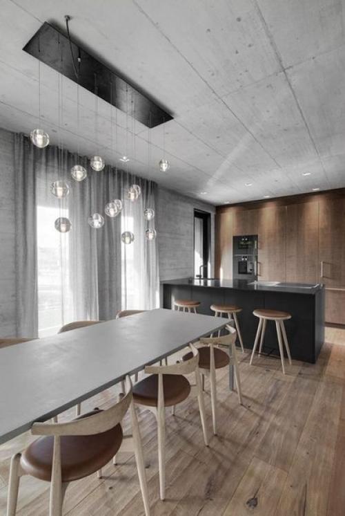 Дом в современном стиле из дерева и бетона. 08