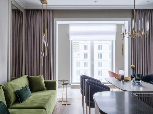 Интерьер кухни - гостиной в современном стиле. 04