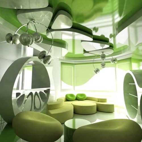 Биоморфизм - один из самых современных и необычных интерьерных стилей. 01