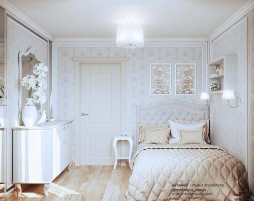 Новый завершенный проект интерьера квартиры для молодой хозяйки. 01