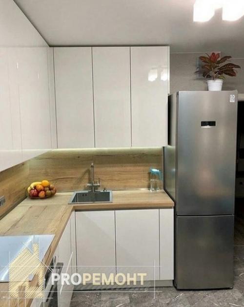 Переделка кухни. Выполненной в светлой гамме. 02