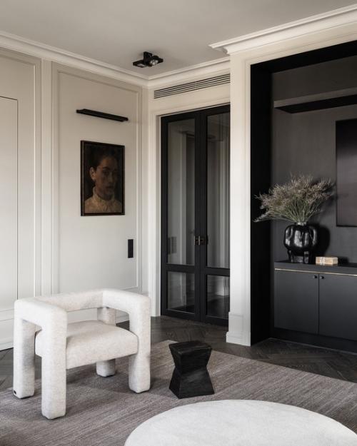 Дизайнеры Екатерина Гафина и Юлия Никулина в проекте квартиры 180 м 2 обошлись без ярких красок.