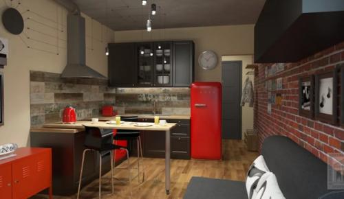 Вам нравятся кухни в стиле лофт? 01