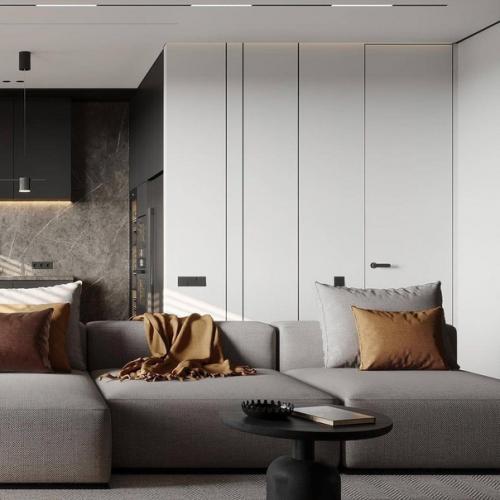 Роскошный интерьер кухни - гостиной. 02