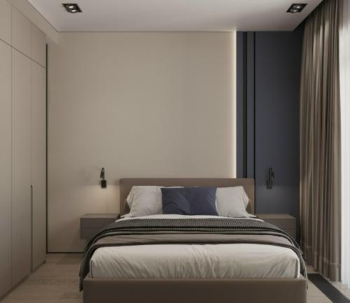 Проект 1-комнатной квартиры 46 м 2 в ЖК квартал на набережной Now в Москве. 07