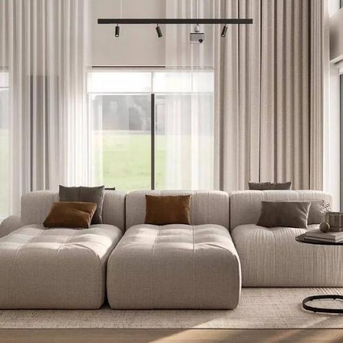 Интерьер этой кухни - гостиной получился стильным, современным, уютным и очень функциональным. 06