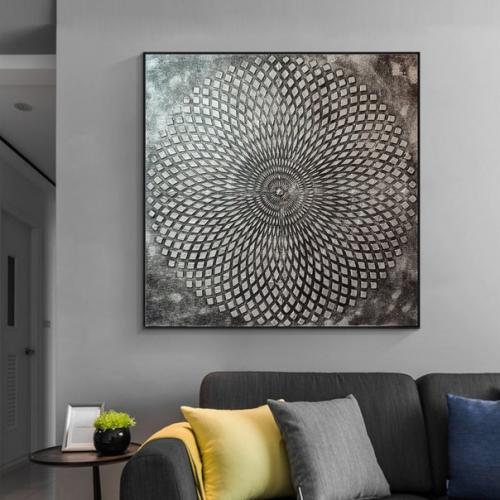 Текстурная интерьерная картина мандала. 02