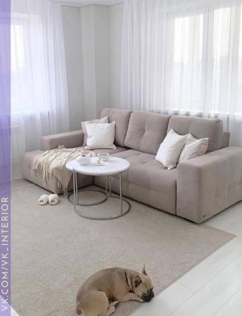 Современный интерьер. Выполнен в светлых тонах. 07