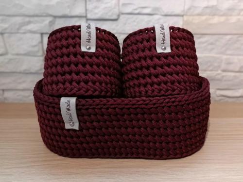 Представляю вашему вниманию вязаные корзины для хранения. 09