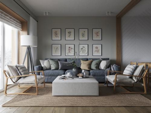 Интерьер таунхауса в стиле американская классика, г. нижний Новгород. 07