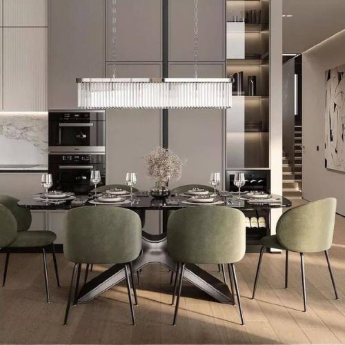 Интерьер этой кухни - гостиной получился стильным, современным, уютным и очень функциональным. 05