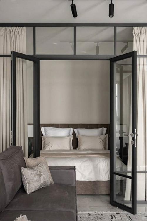 Однокомнатная квартира в серо - бежевых тонах. 02